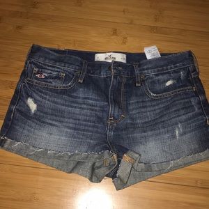 Ripped jean shorts